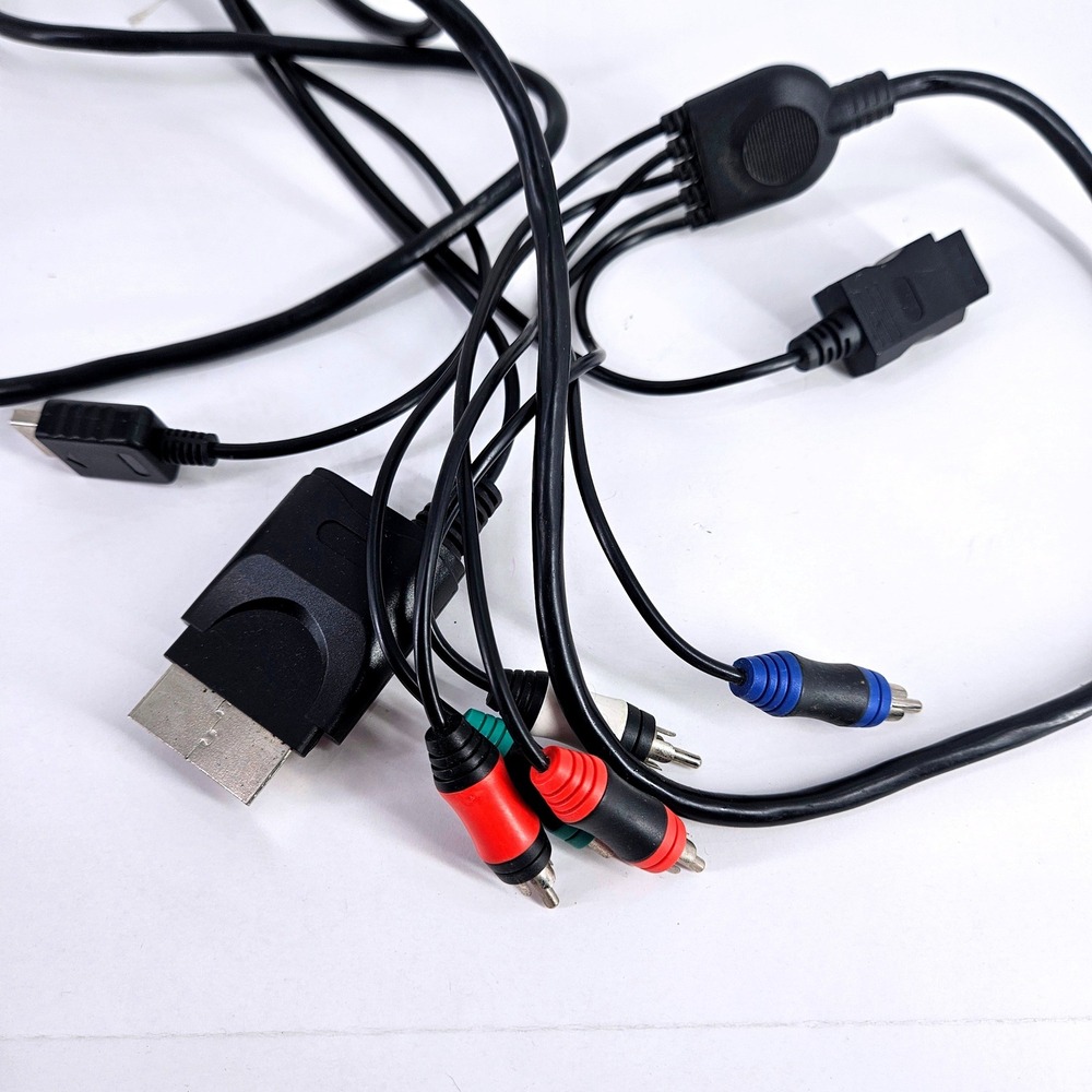 Universal Multi Console Component AV Cable for PS2 PS3 Xbox 360‎ Wii Black